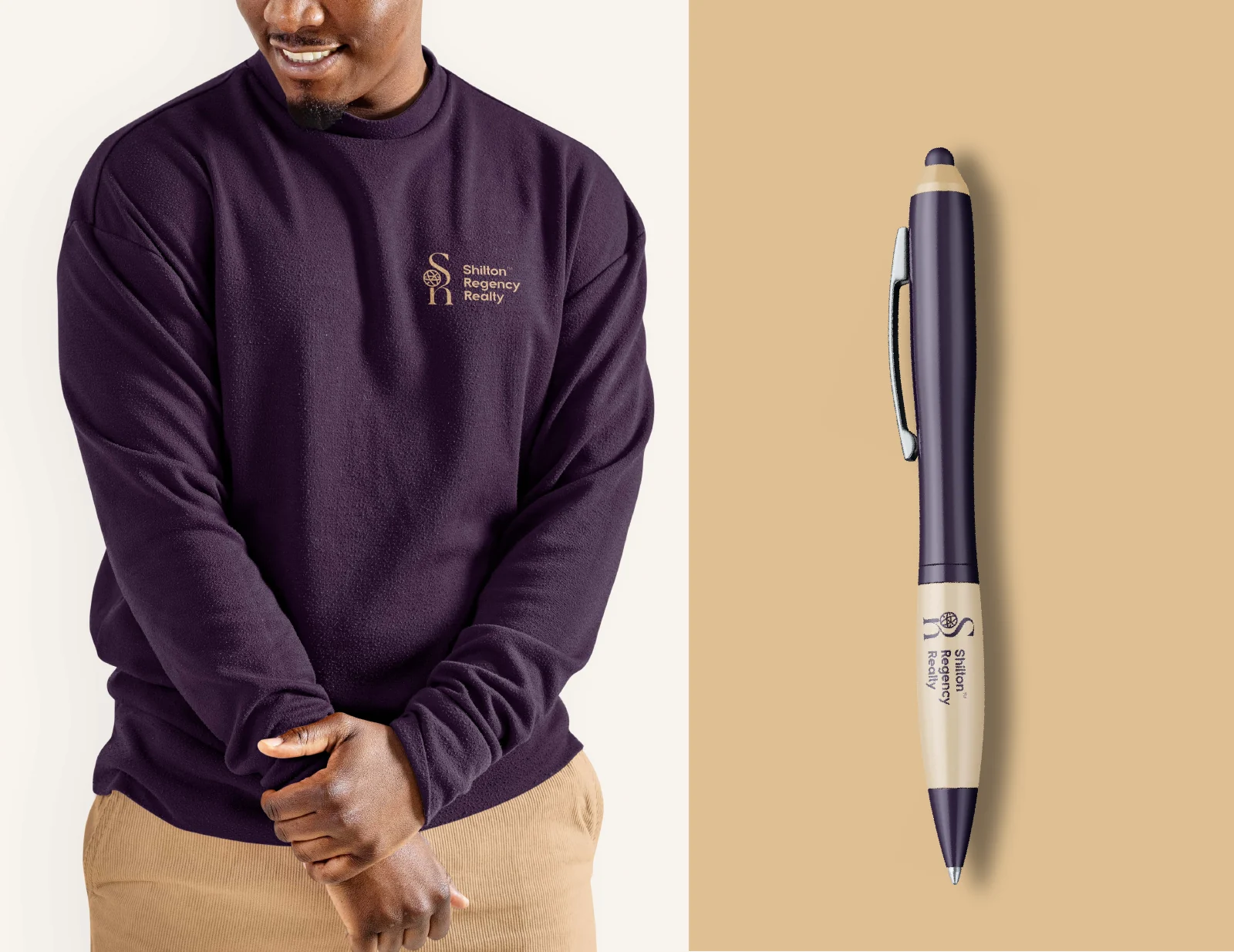 Shilton Regency Realty branded apparel and pen application