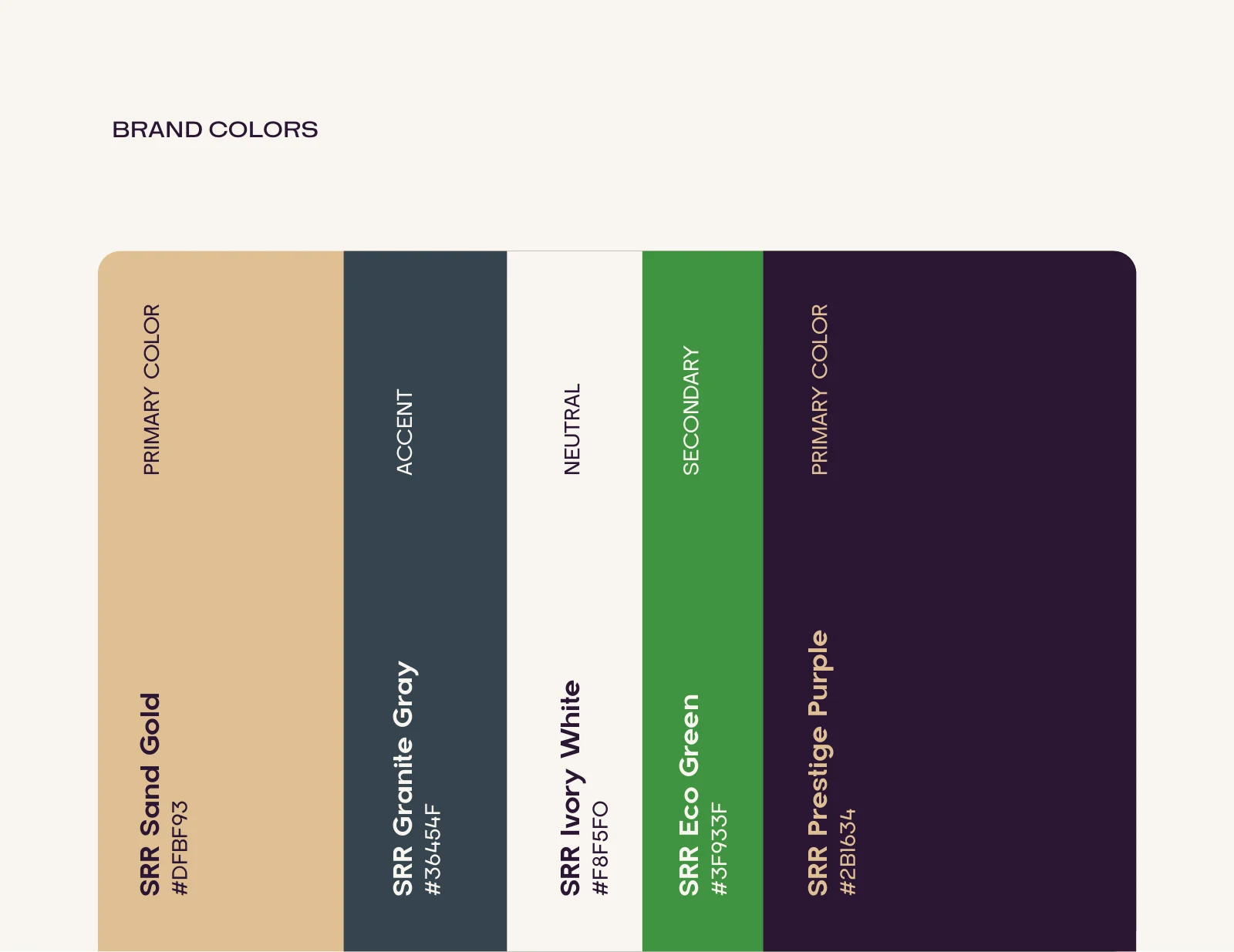Shilton Regency Realty colour system from its original identity guidelines